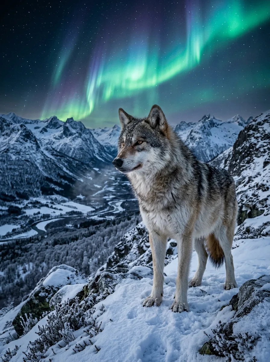 Majestic Wolf — metal poster printed in Dubai