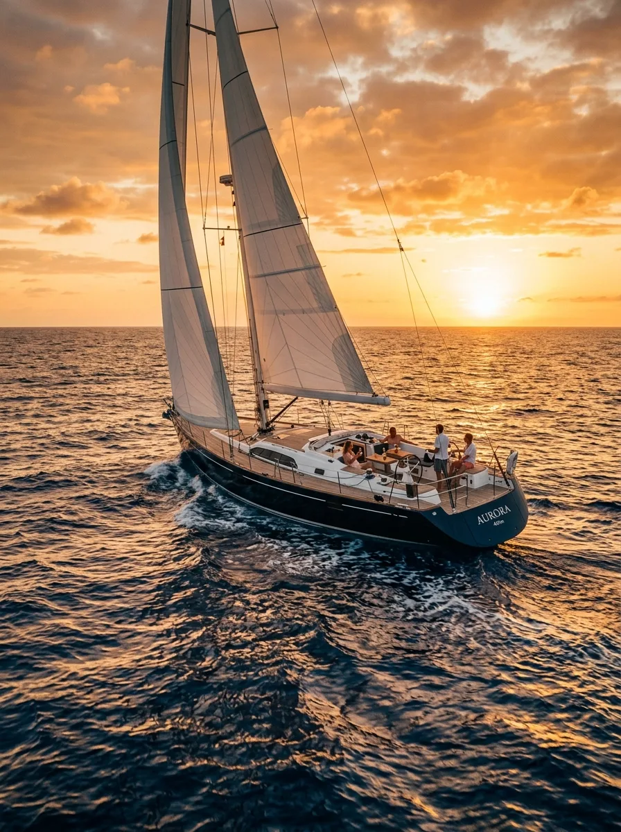 Sailing Yacht — metal poster printed in Dubai