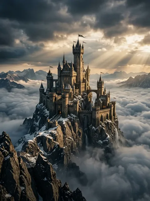 Ancient Castle — metal poster printed in Dubai