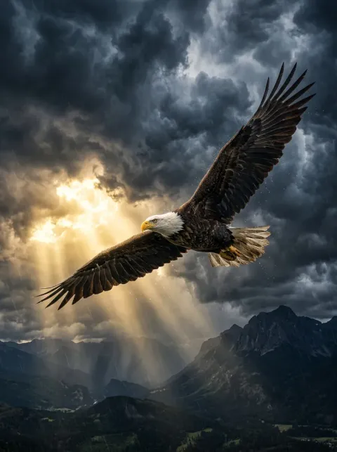 Bald Eagle — metal poster printed in Dubai