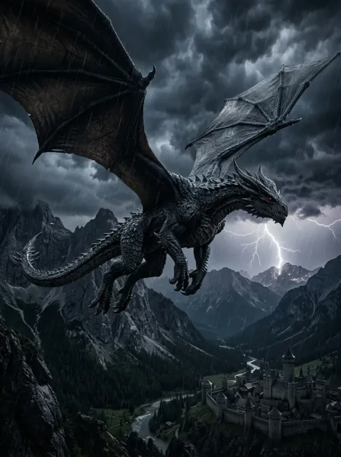 Black Dragon — metal poster printed in Dubai