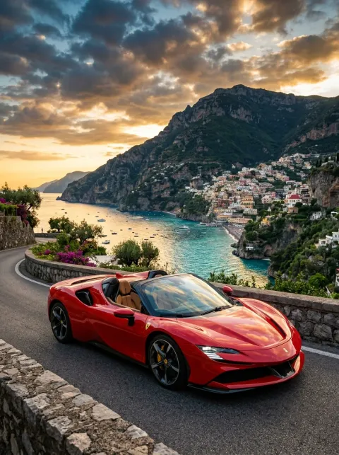 Ferrari SF90 Spider — metal poster printed in Dubai