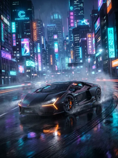 Lamborghini Revuelto — metal poster printed in Dubai