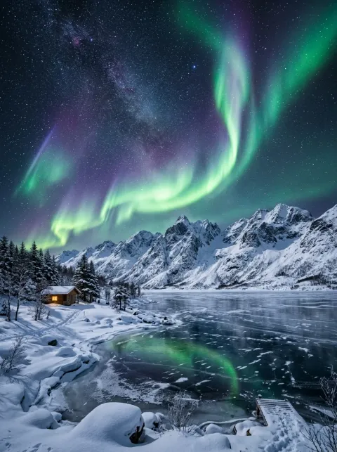 Northern Lights — metal poster printed in Dubai