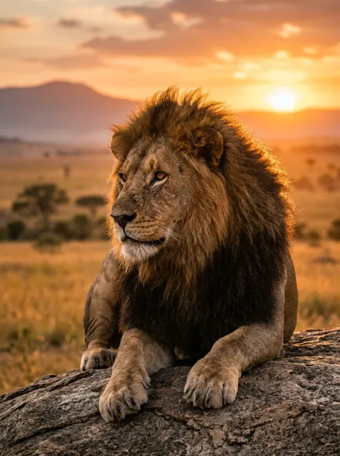 Powerful Lion — metal poster printed in Dubai