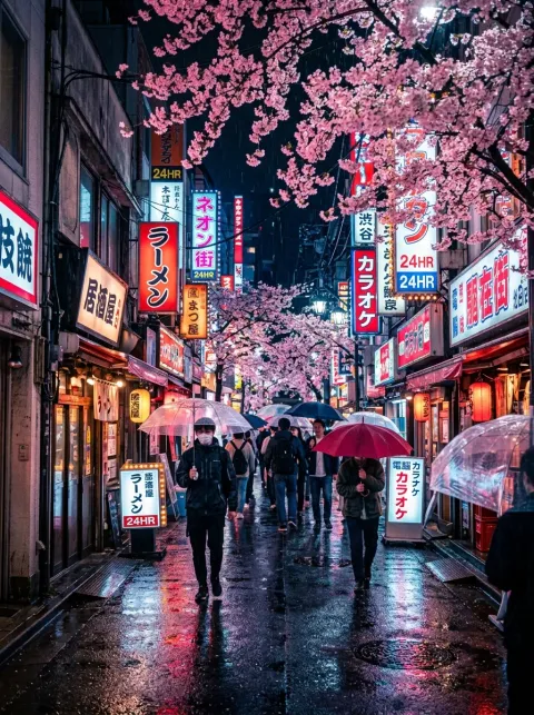 Tokyo Street — metal poster printed in Dubai